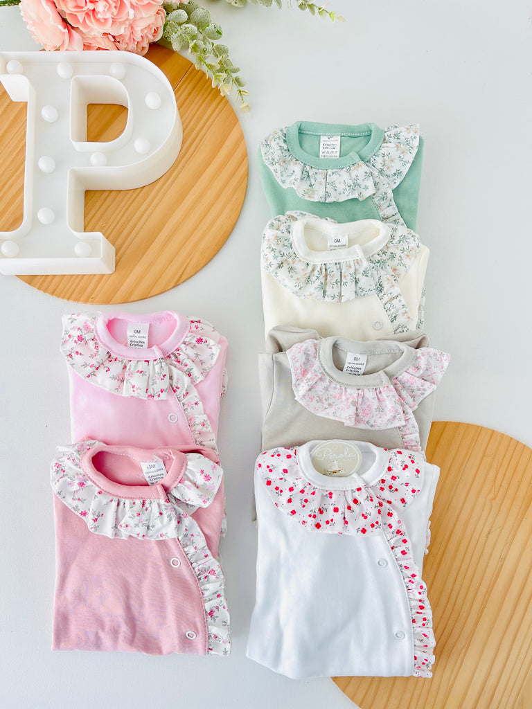 Babygrow flores em algodão