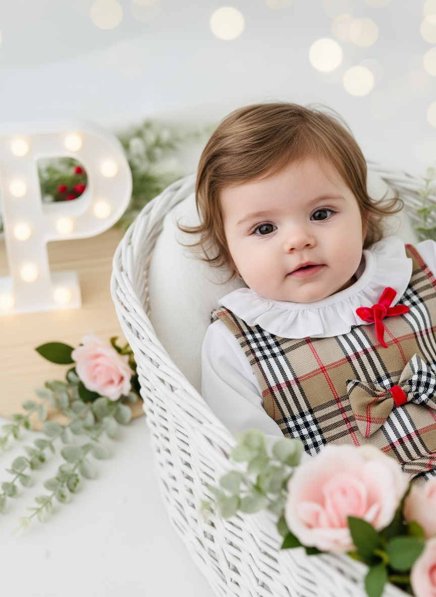 Conjunto padrão Burberry: vestido e blusa