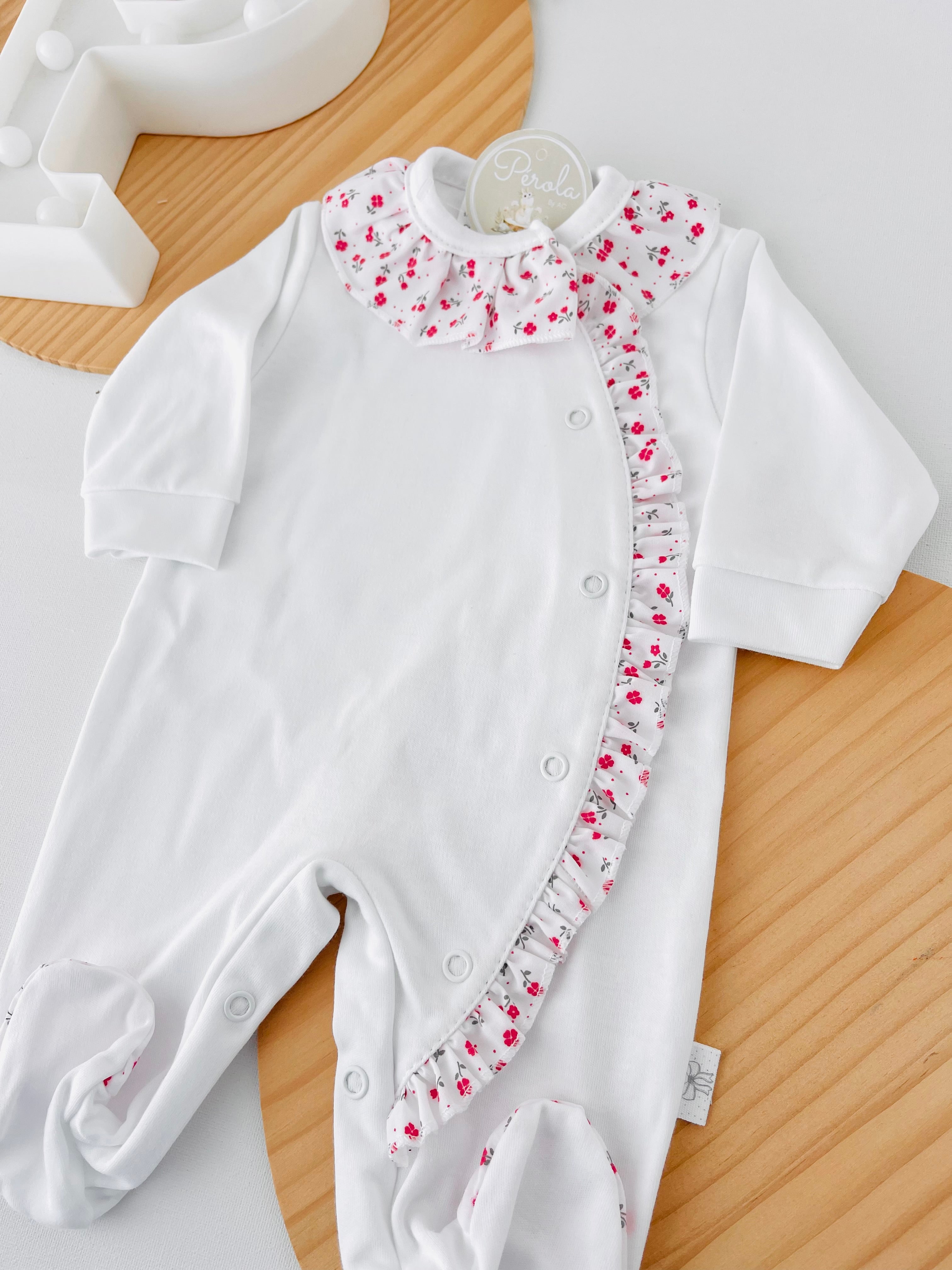 Babygrow tema flores em algodão