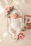 Conjunto Baby love: Babygrow e touca recém nascido