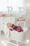 Babygrow e touca Berinjela em malha Outono Inverno