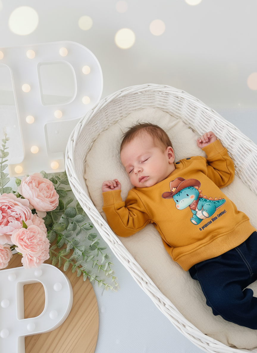 Camisola e calças de ganga: pequeno cowboy