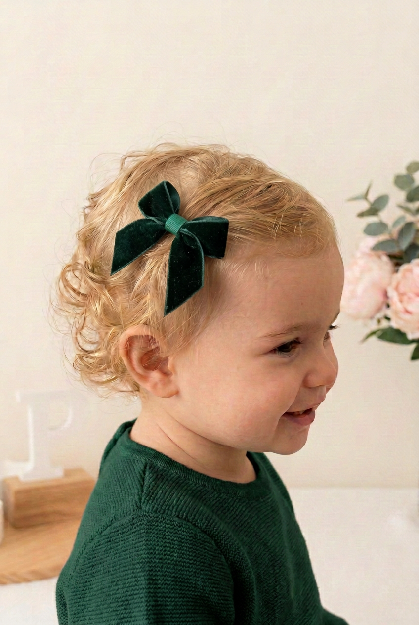 Laço em veludo para o cabelo
