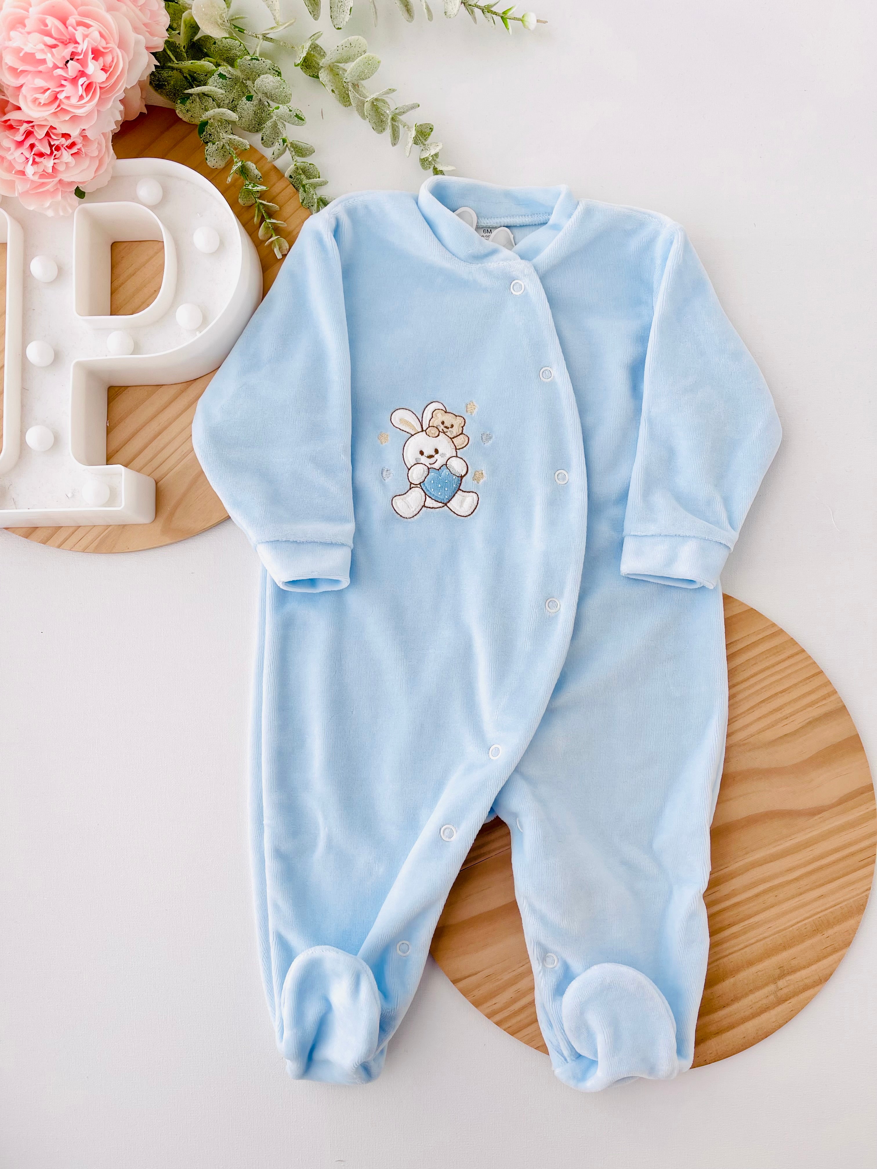 Babygrow veludo grande  3m 6m 9m e 12m