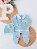 Conjunto azul 100% algodão