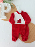 Babygrow vermelho veludo