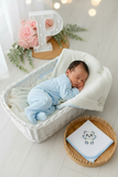 Pack panda em veludo: Babygrow, fralda e manta