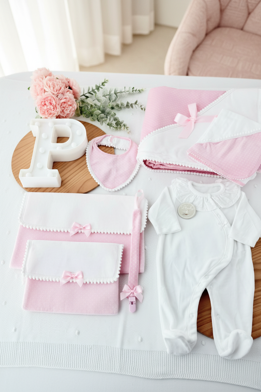 Pack enxoval rosa 7 peças