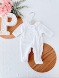 Babygrow veludo renda