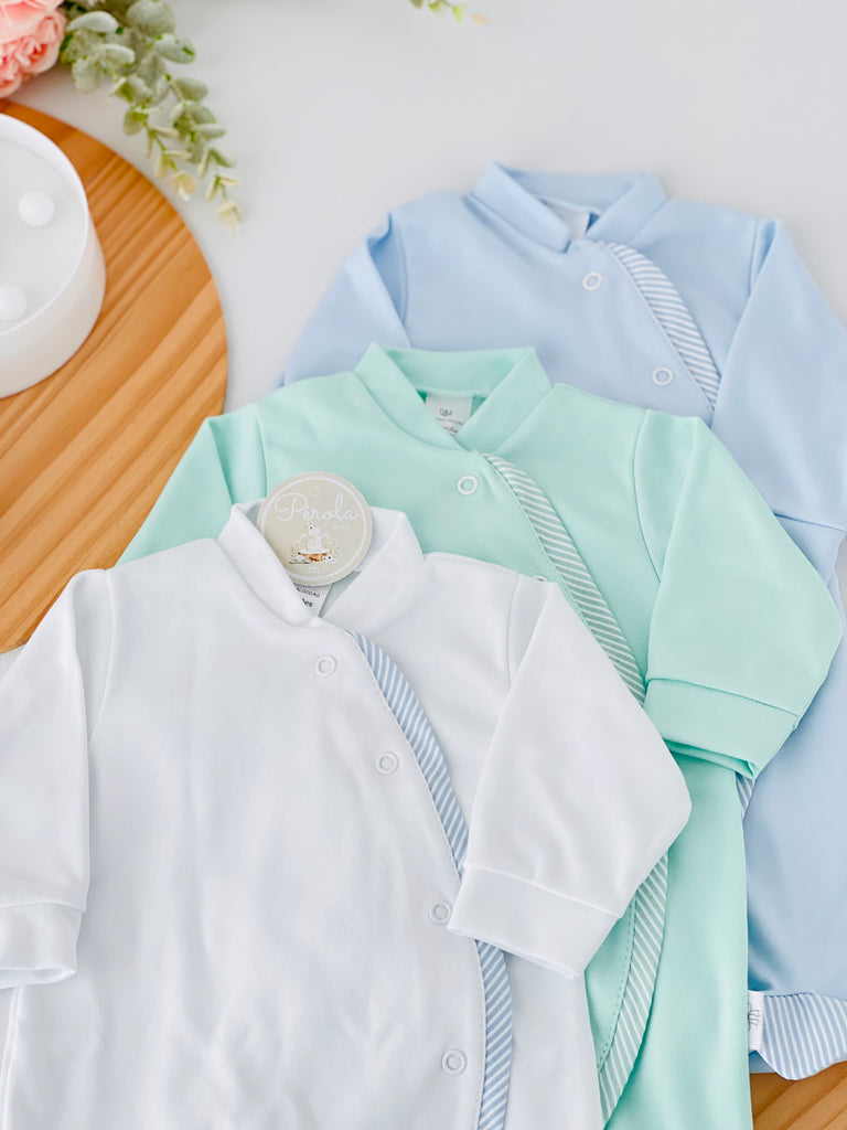 Babygrow riscas em algodão