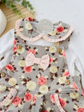 Conjunto : Jardineiras e camisola