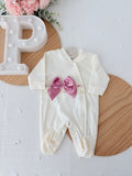 Babygrow pérola com renda