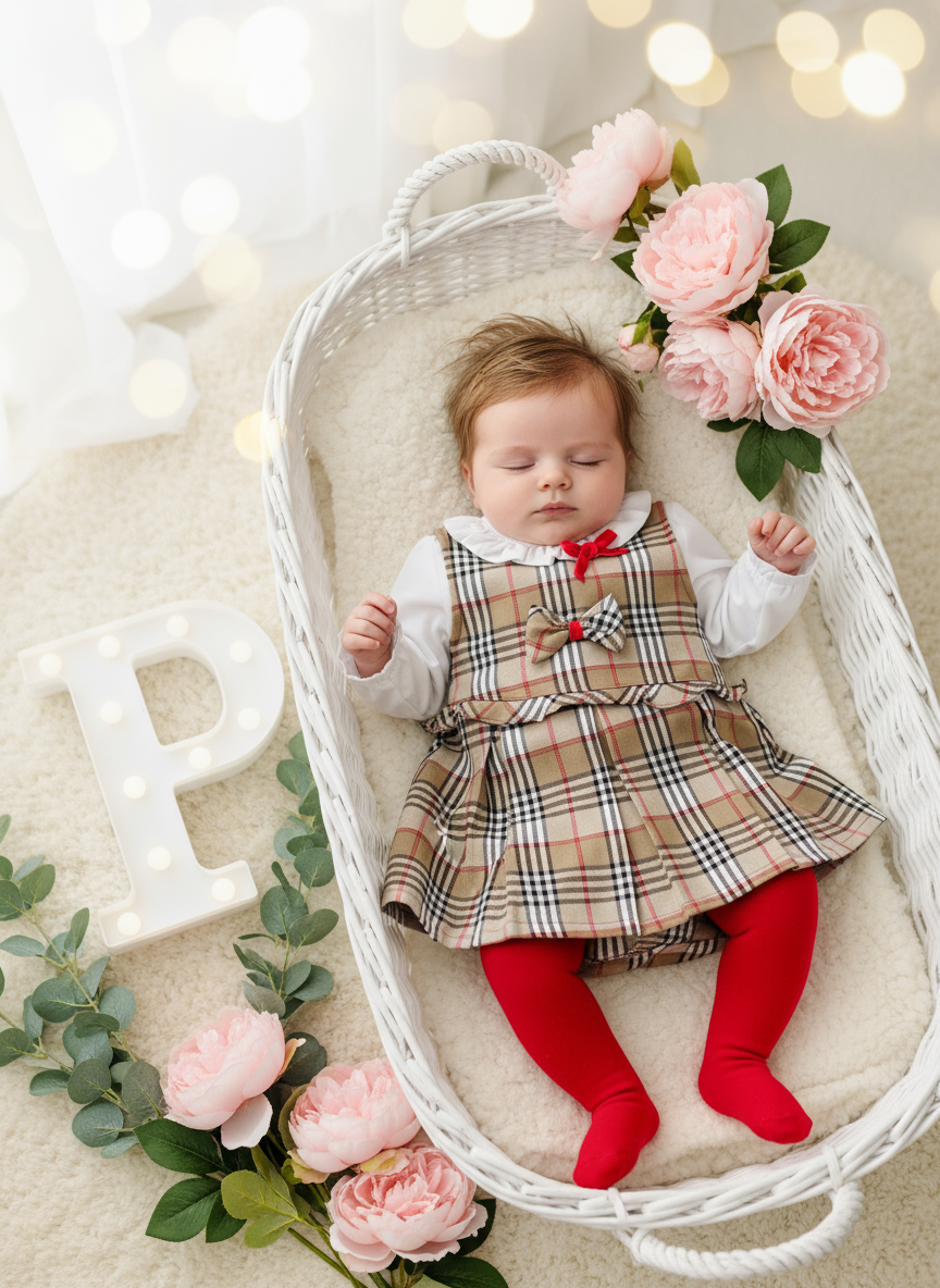 Conjunto padrão Burberry: vestido e blusa