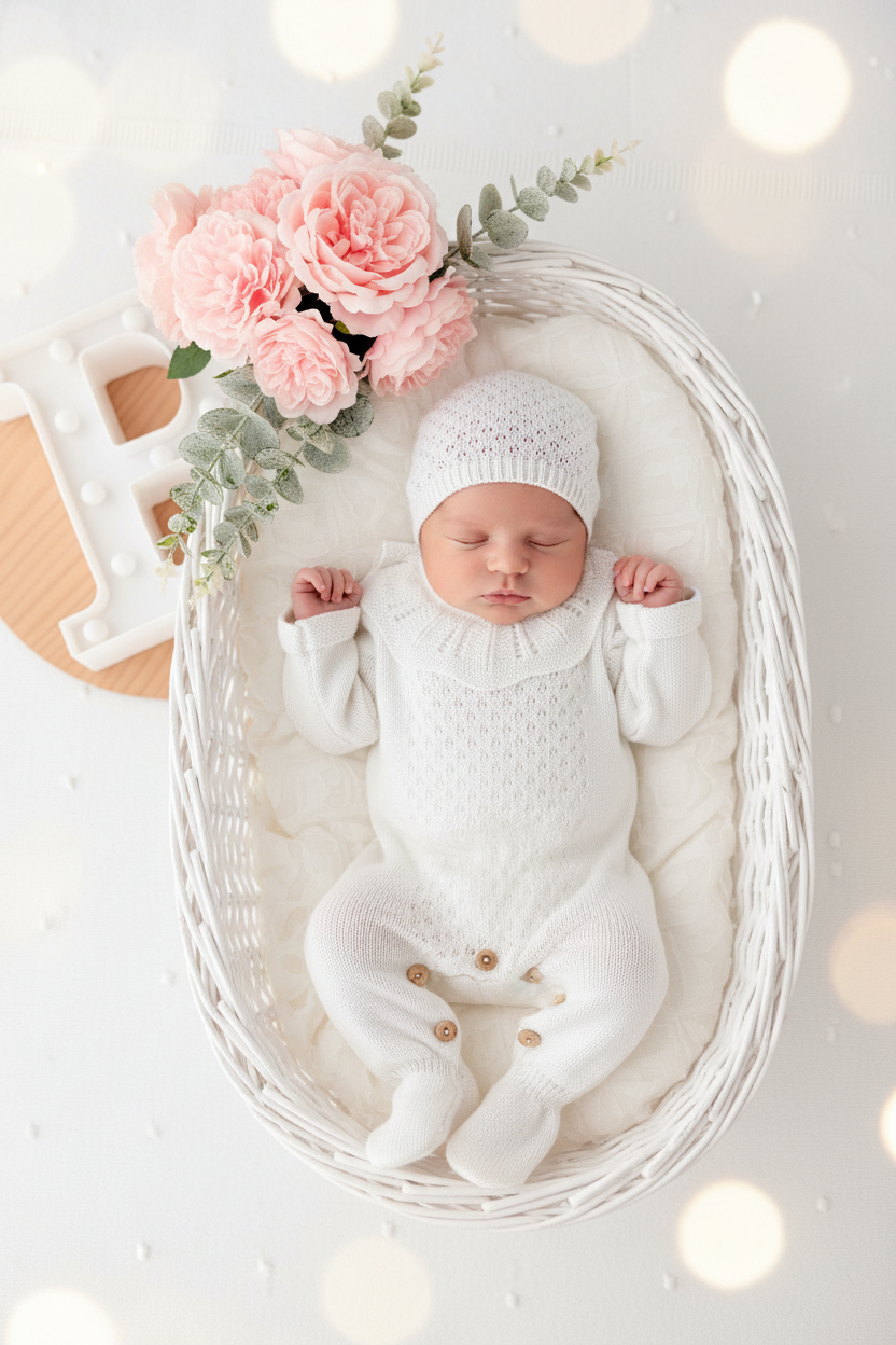 Conjunto Baby love: Babygrow e touca recém nascido