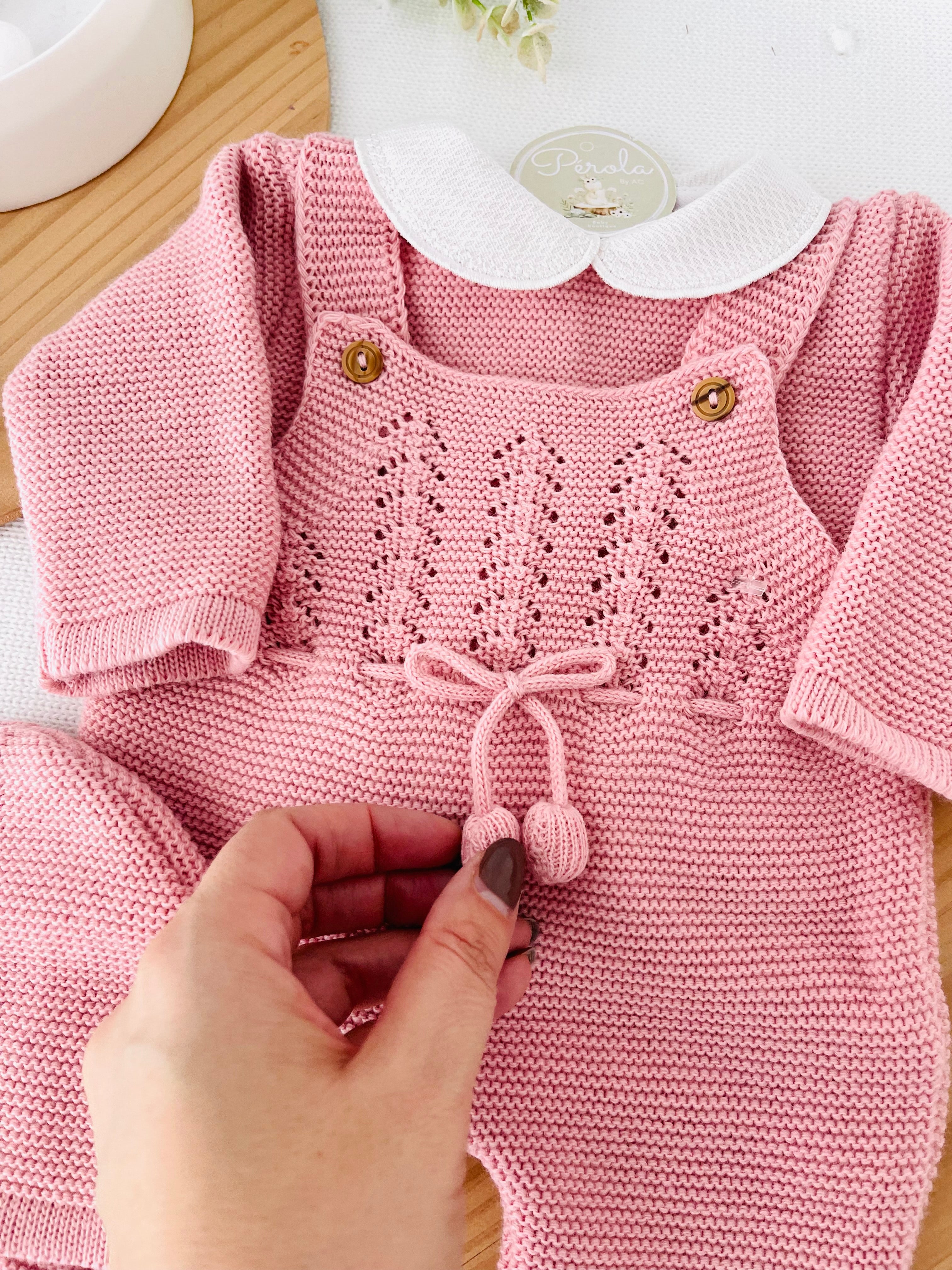 Saída de maternidade pompons