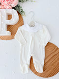 Babygrow gola flor em algodão