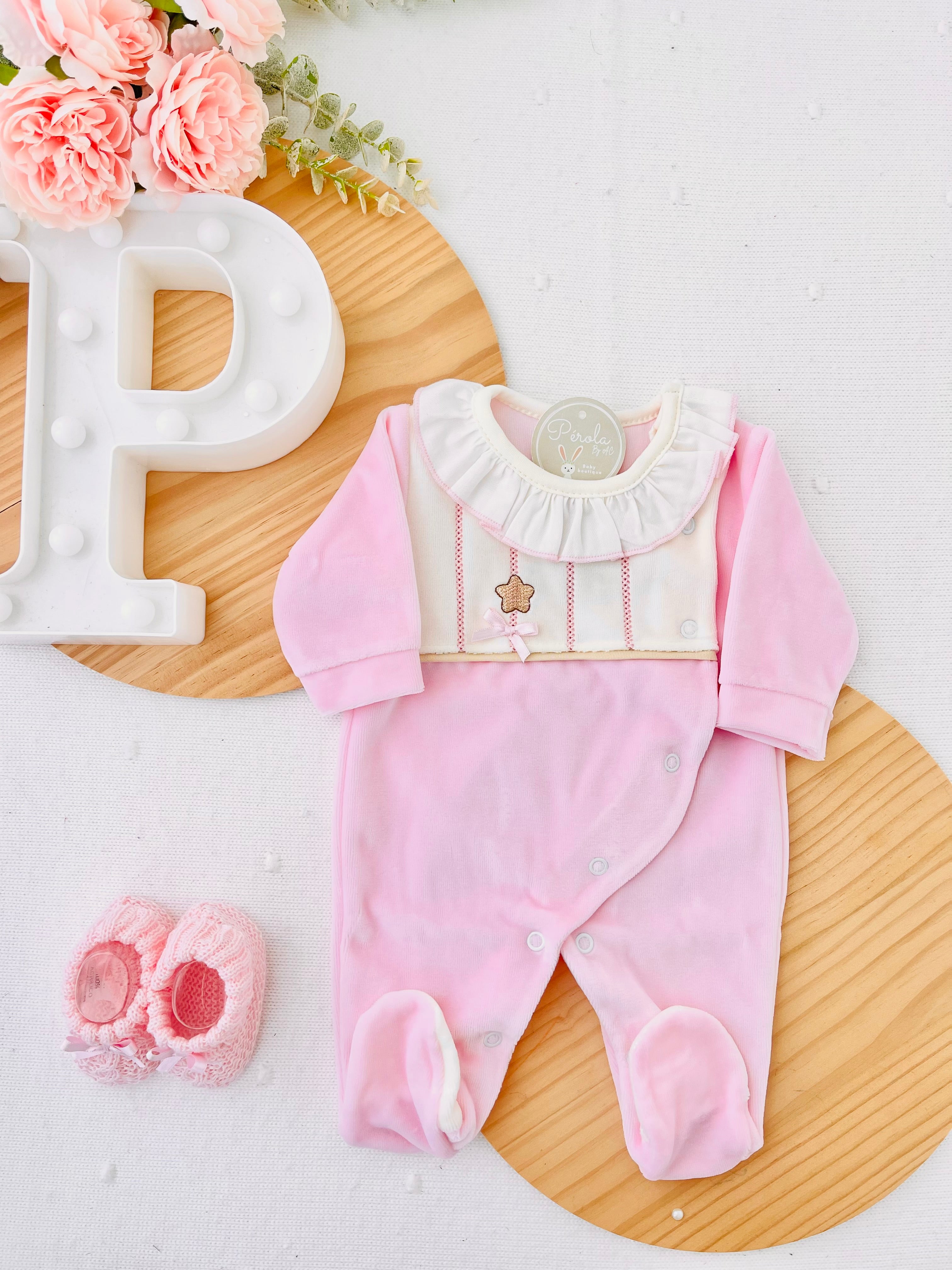 Babygrow Riscas em veludo