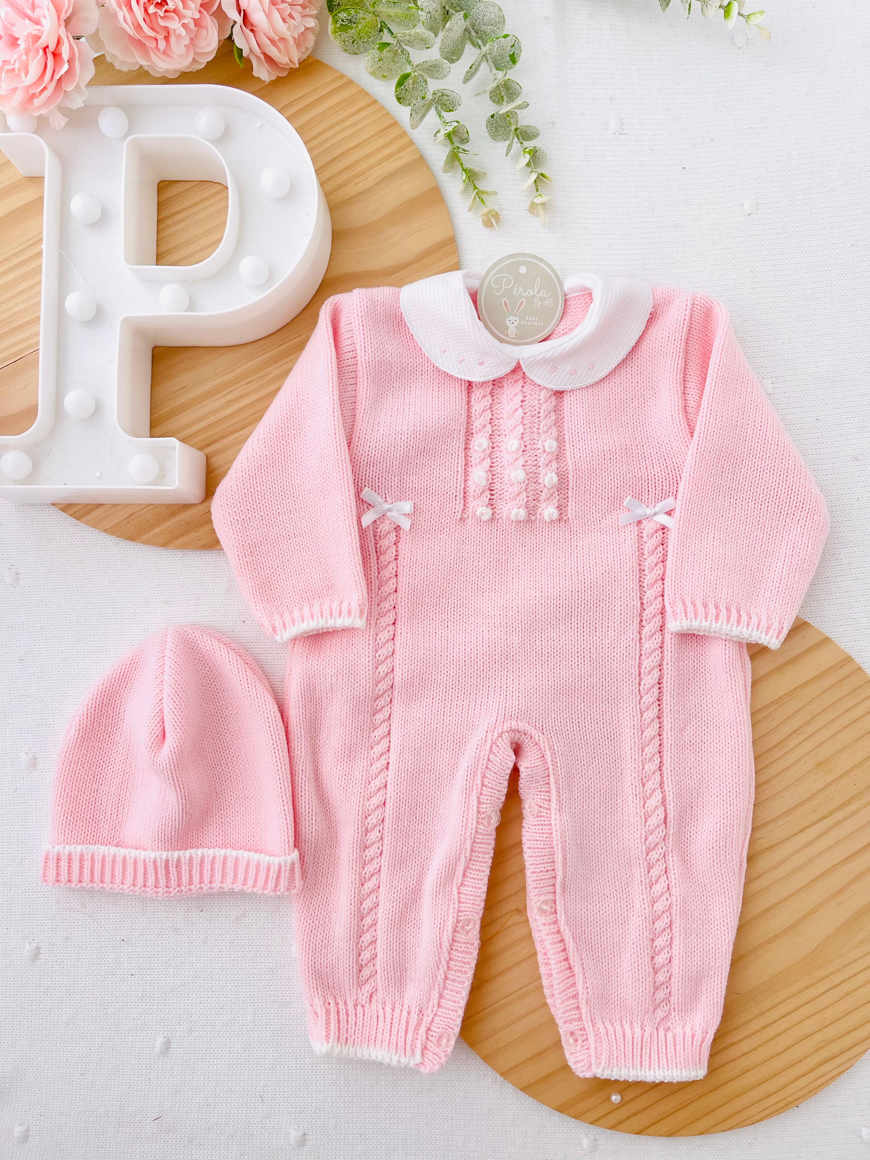Saída de maternidade: macacão e gorro Outono/Inverno