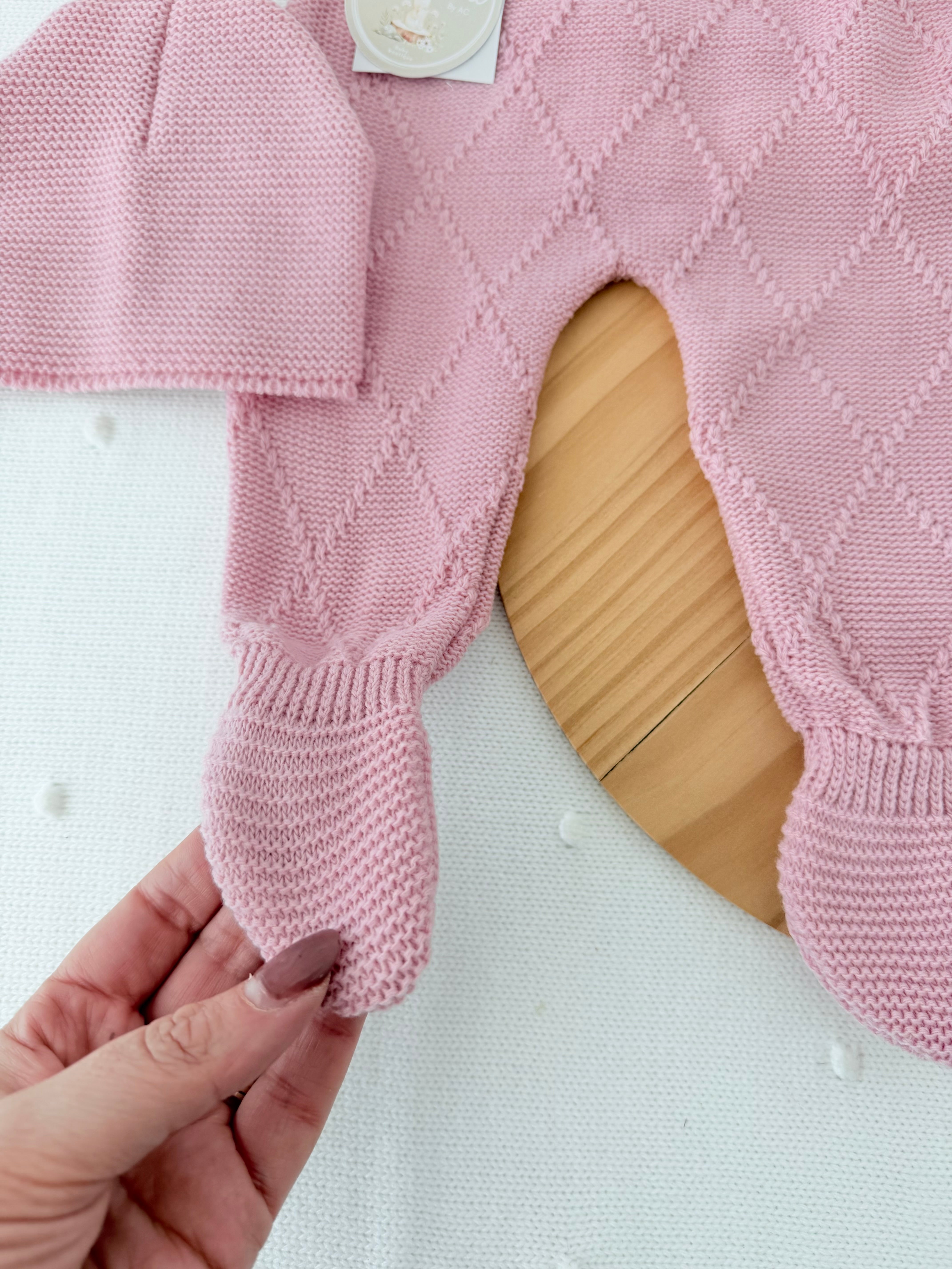 Conjunto losango: camisa, jardineiras e gorro Outono Inverno