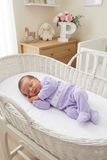 Babygrow lilás em veludo
