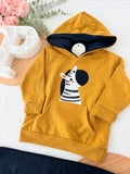 Fato de treino zebra: camisola com capuz e calças