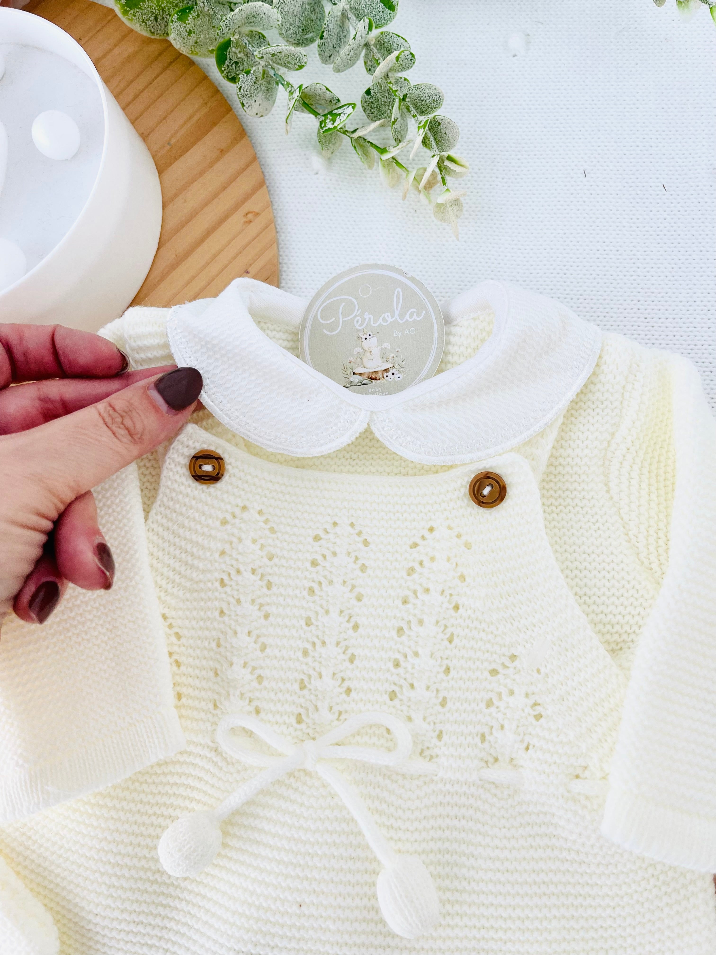 Saída de maternidade pompons