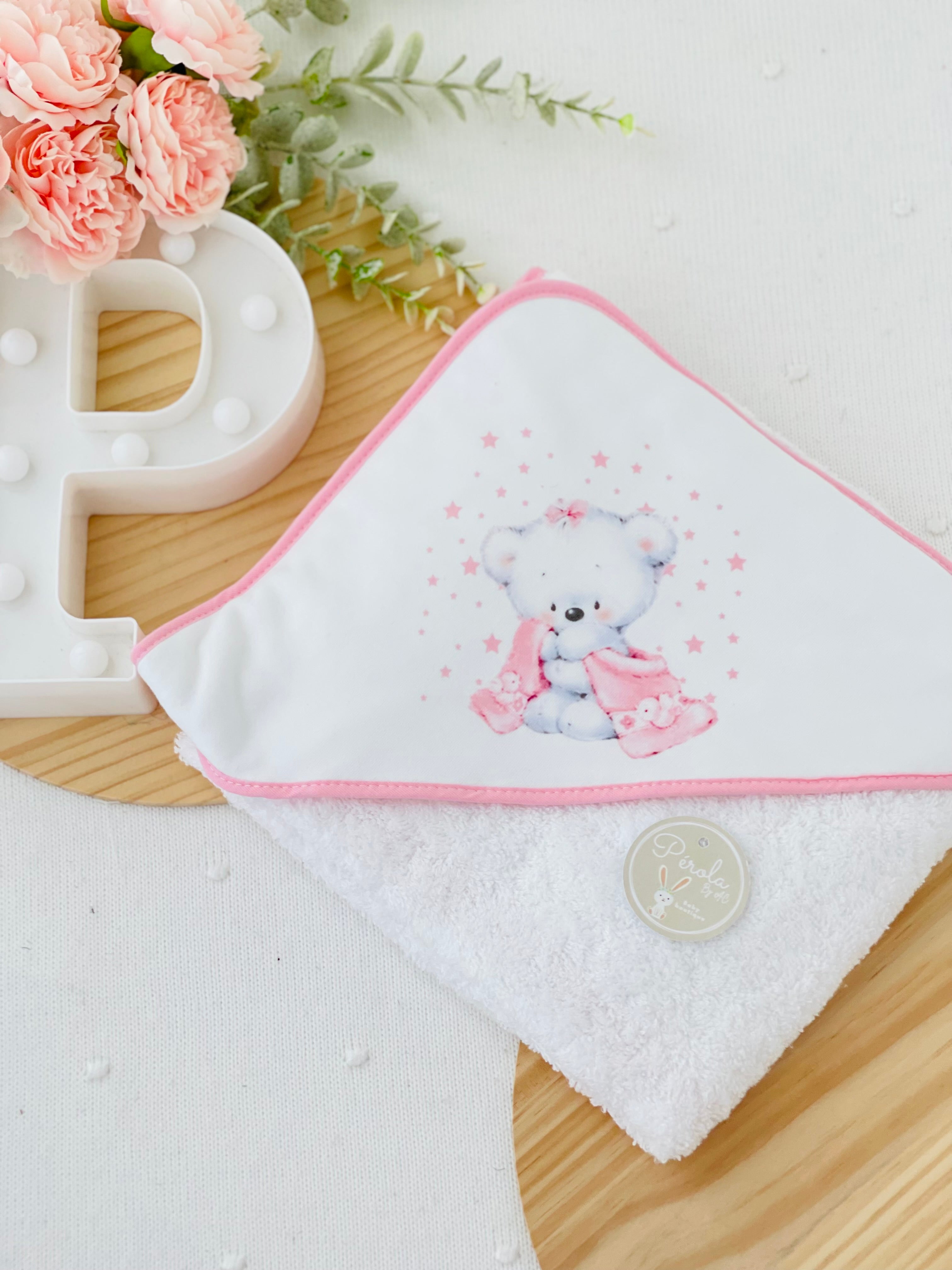 Toalha de banho tema ursinho dorminhoco