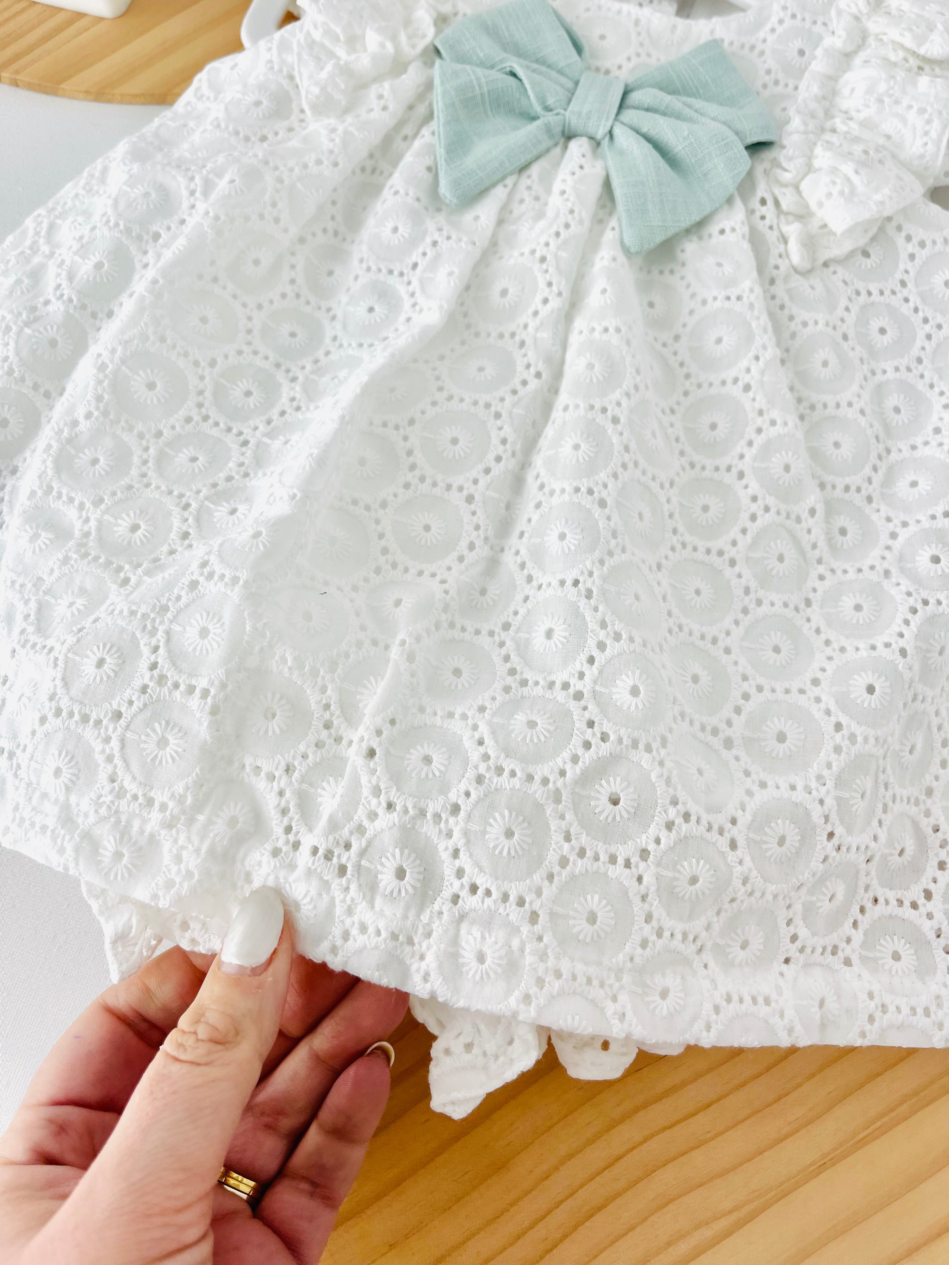 Conjunto Maria : vestido e tapa fraldas