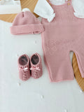 Conjunto recém nascido menina rosa velho : 3peças Outono/Inverno