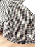 Conjunto xadrez castanho  menino: calções, camisa e laço xadrez