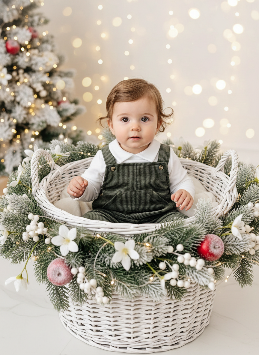 Conjunto verde: jardineiras e camisa