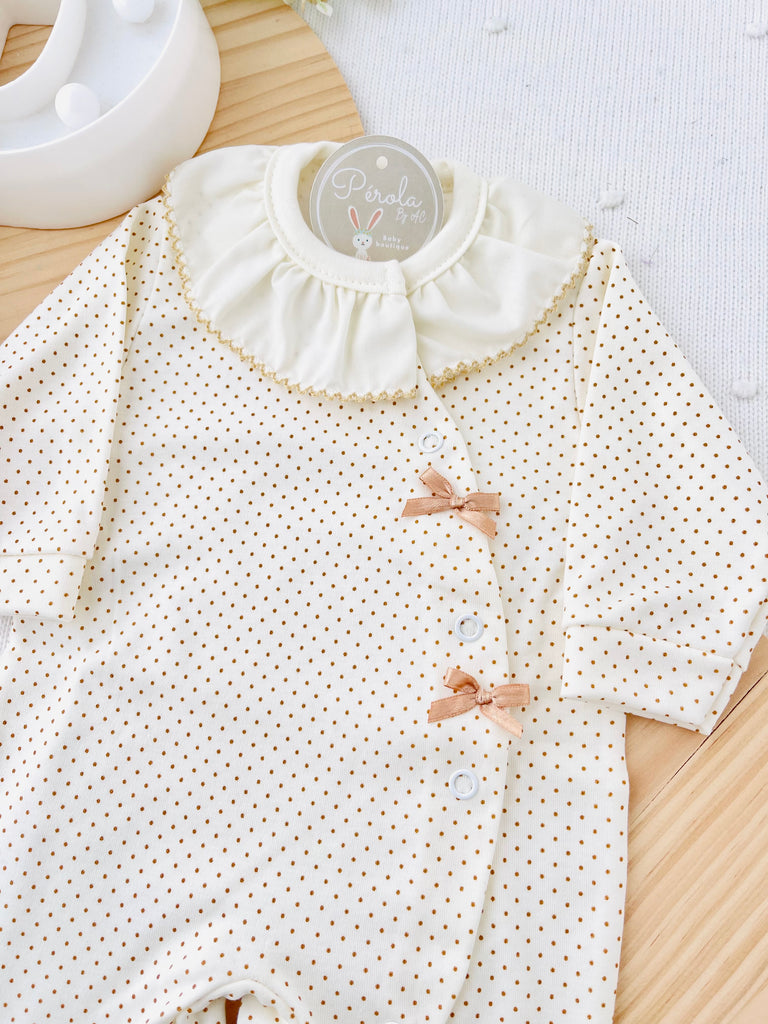 Babygrow pintinhas algodão