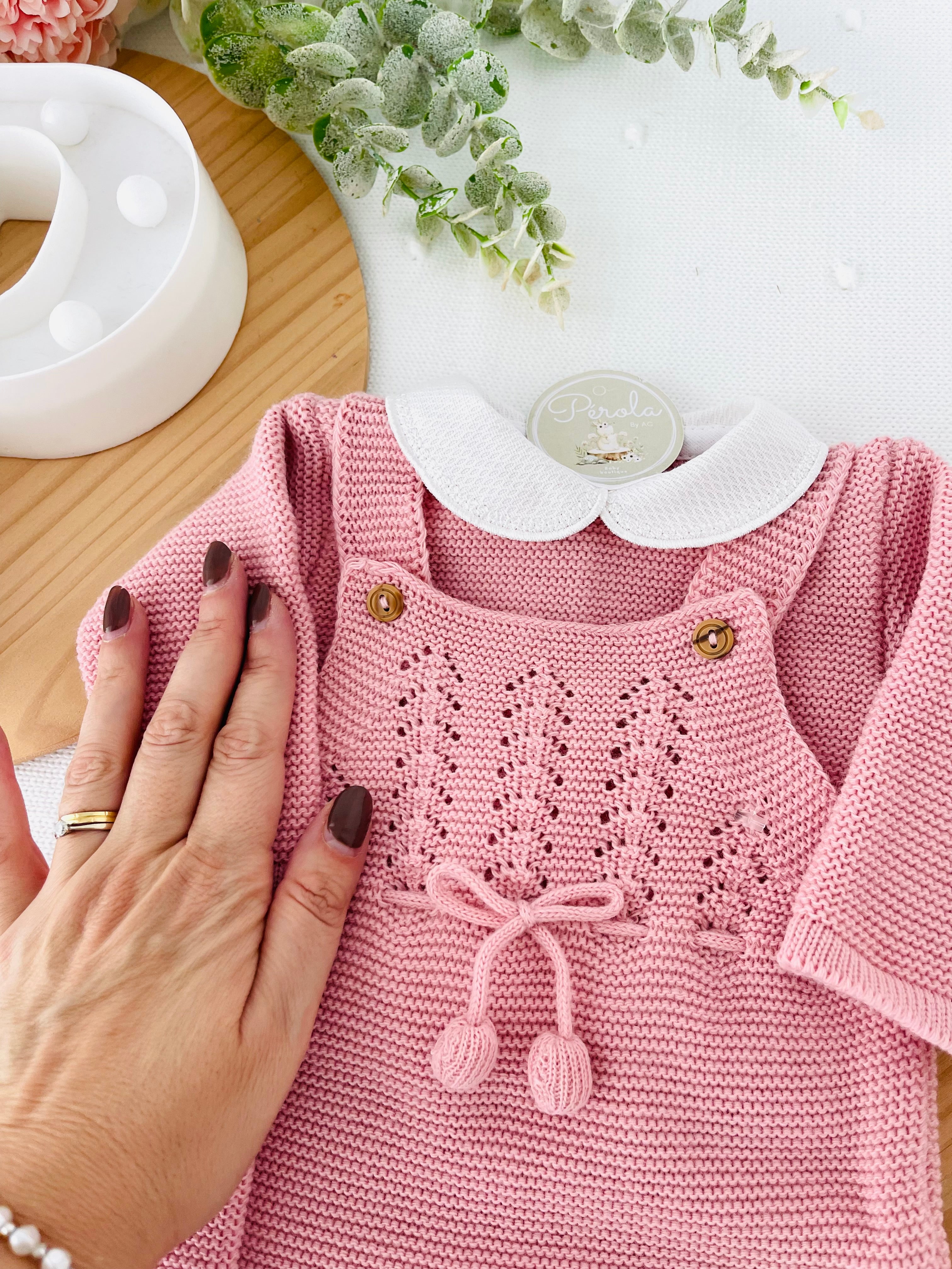 Saída de maternidade pompons