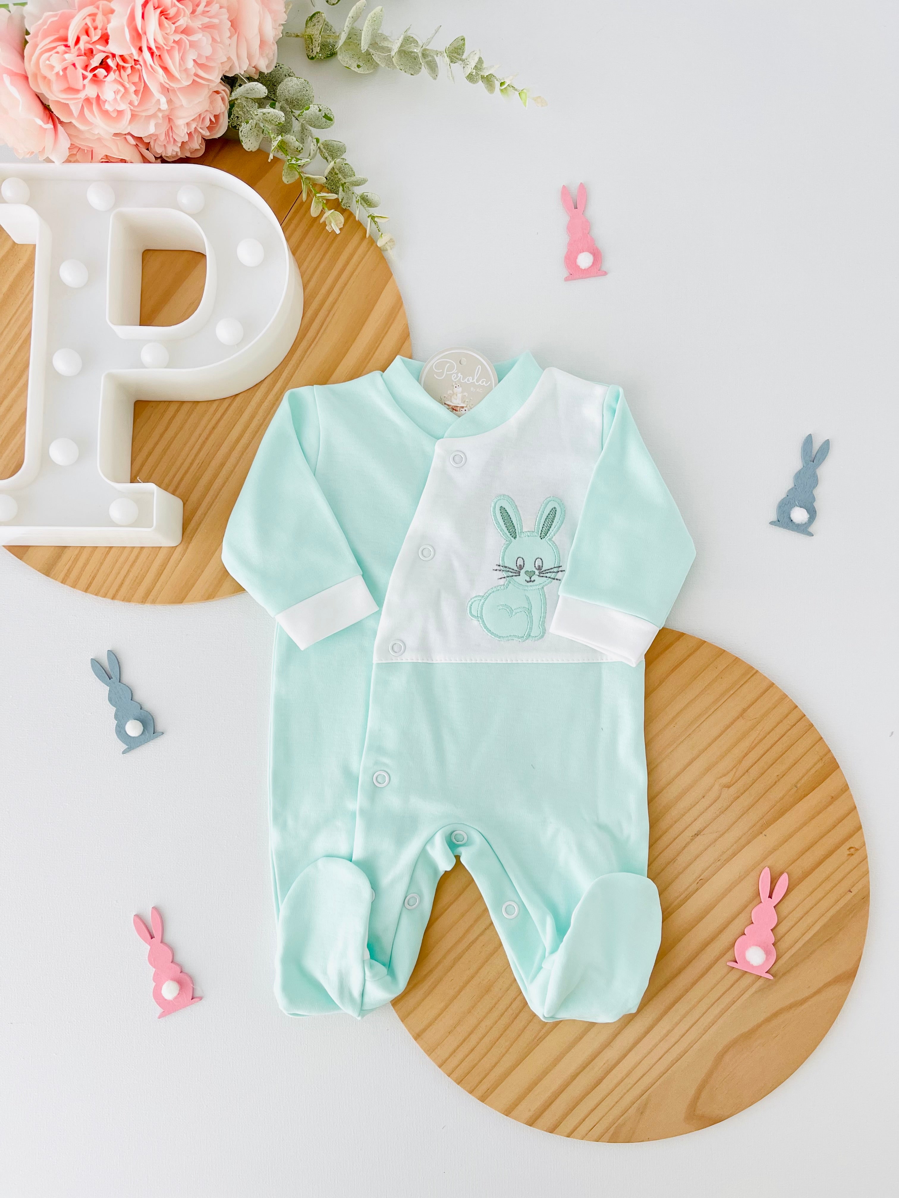 Babygrow coelho algodão