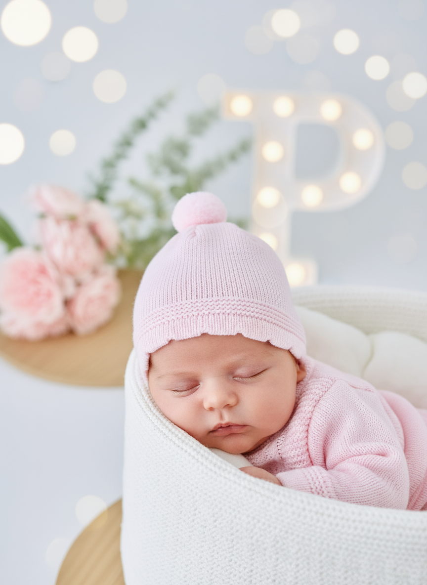 Conjunto malha trança : camisola, calças e gorro
