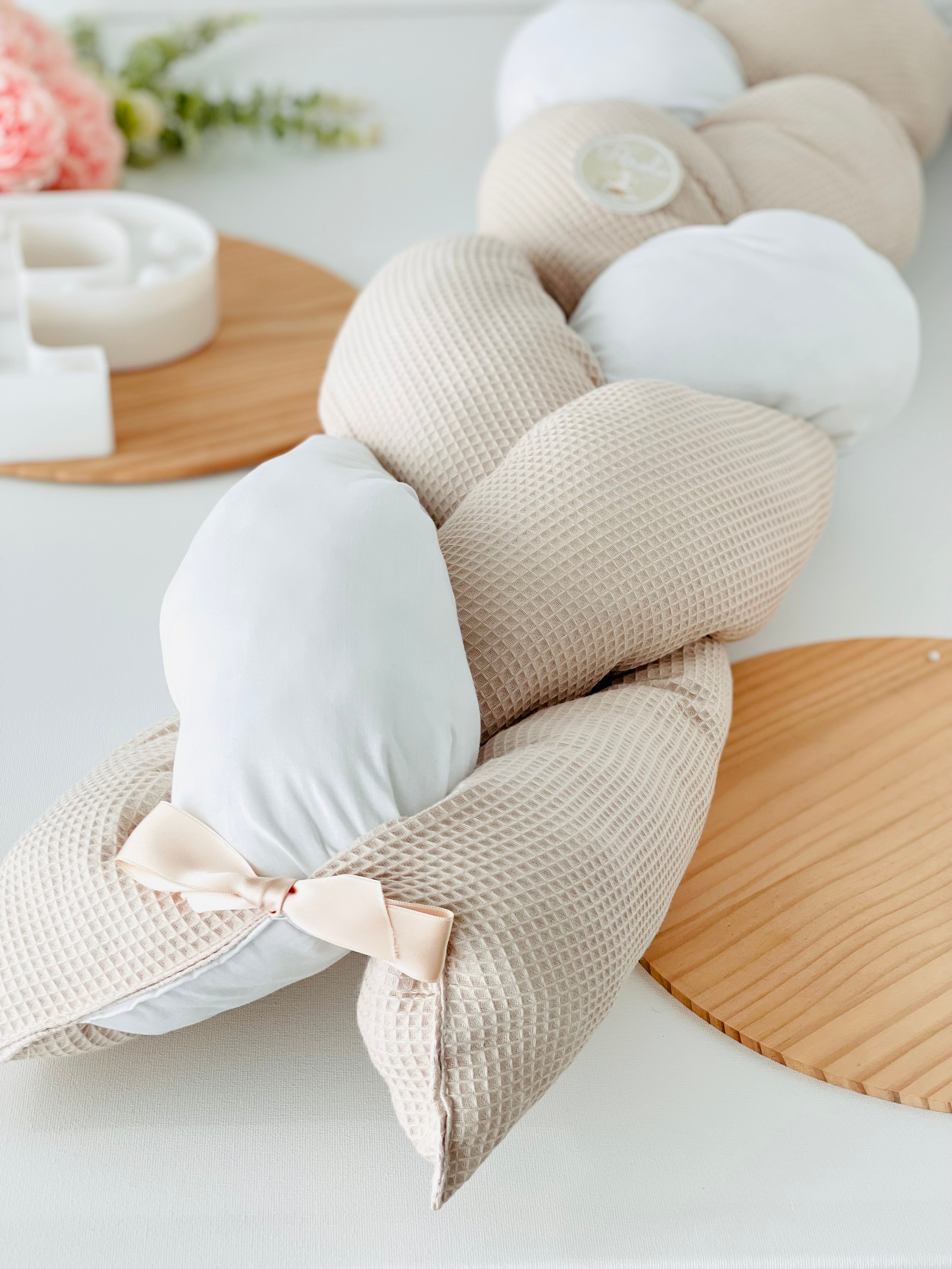 Trança para cama de grades/berço - tema favos