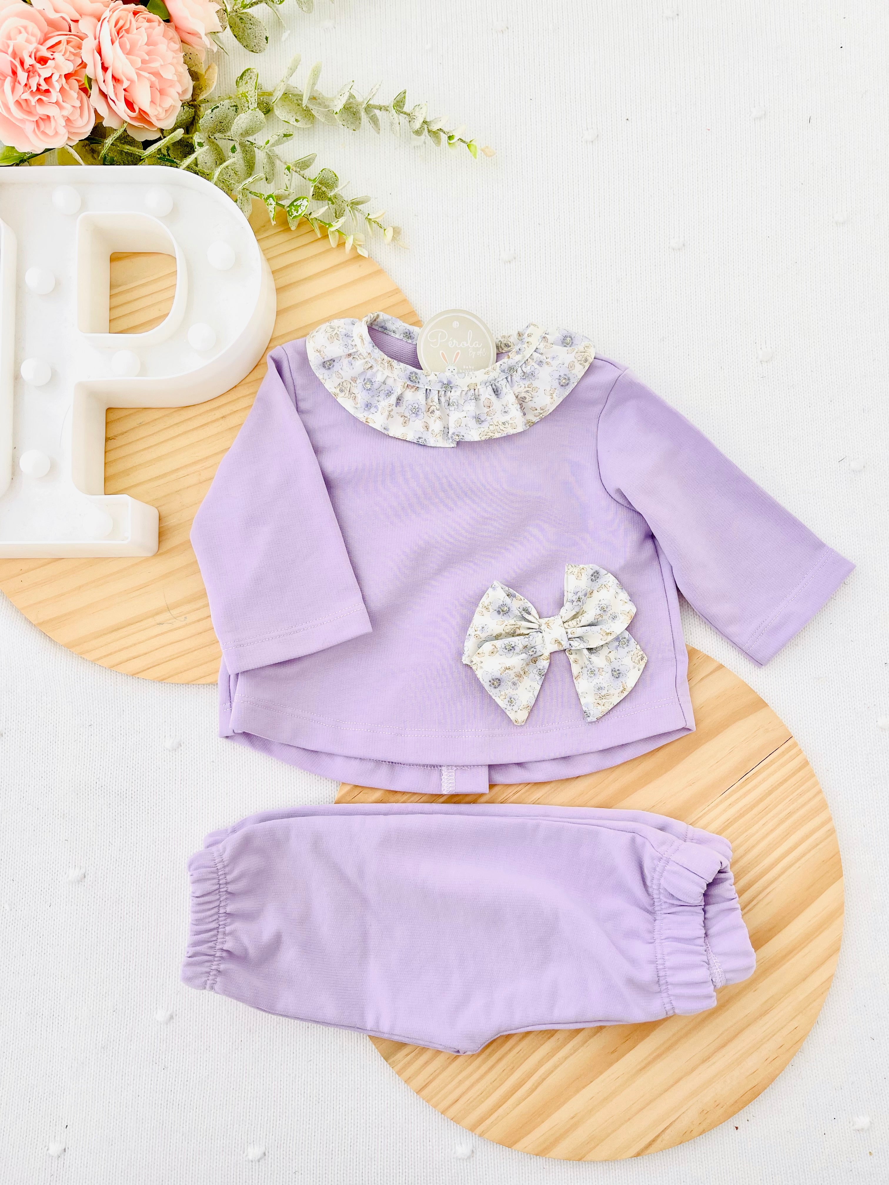 Fato de treino Lilás com golinha Primavera Verão
