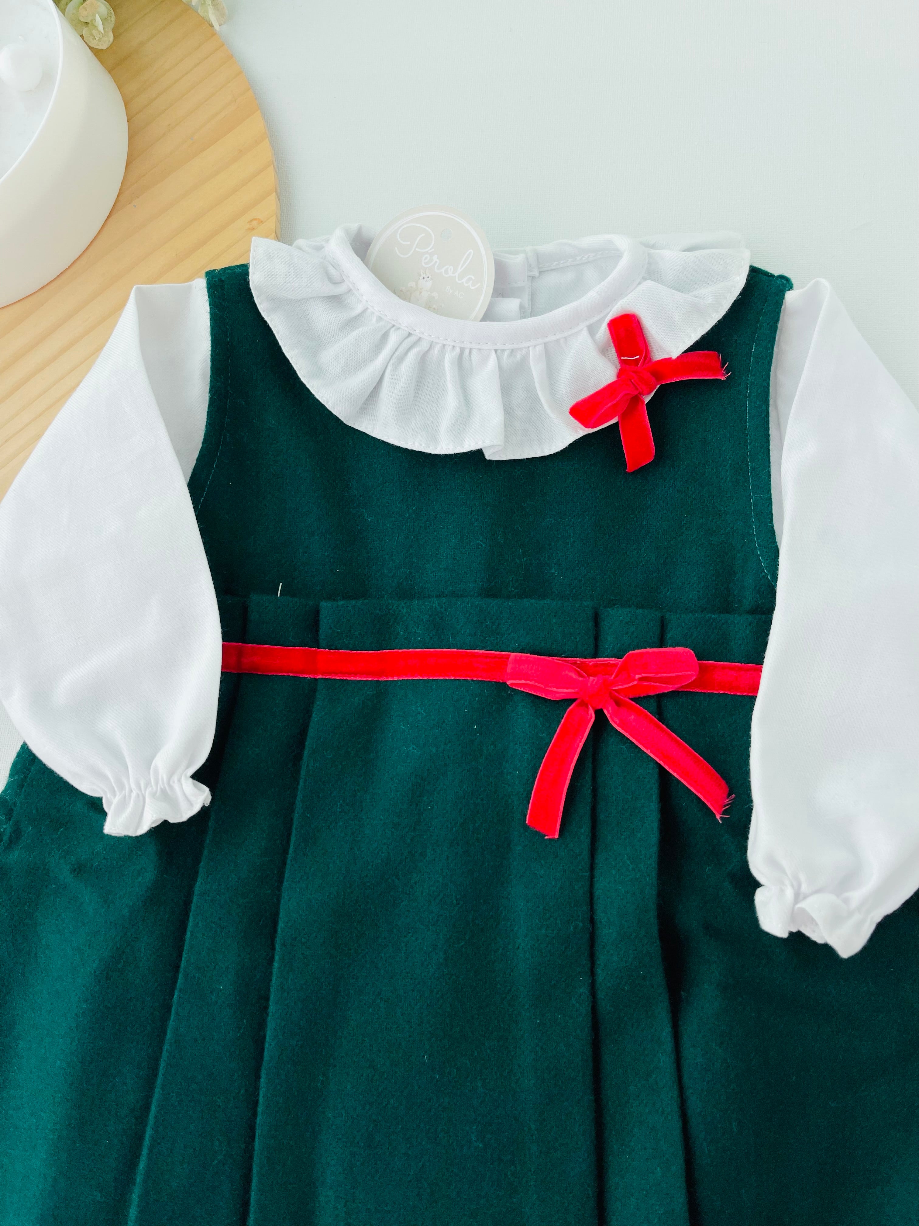 Conjunto fita em veludo: vestido e blusa