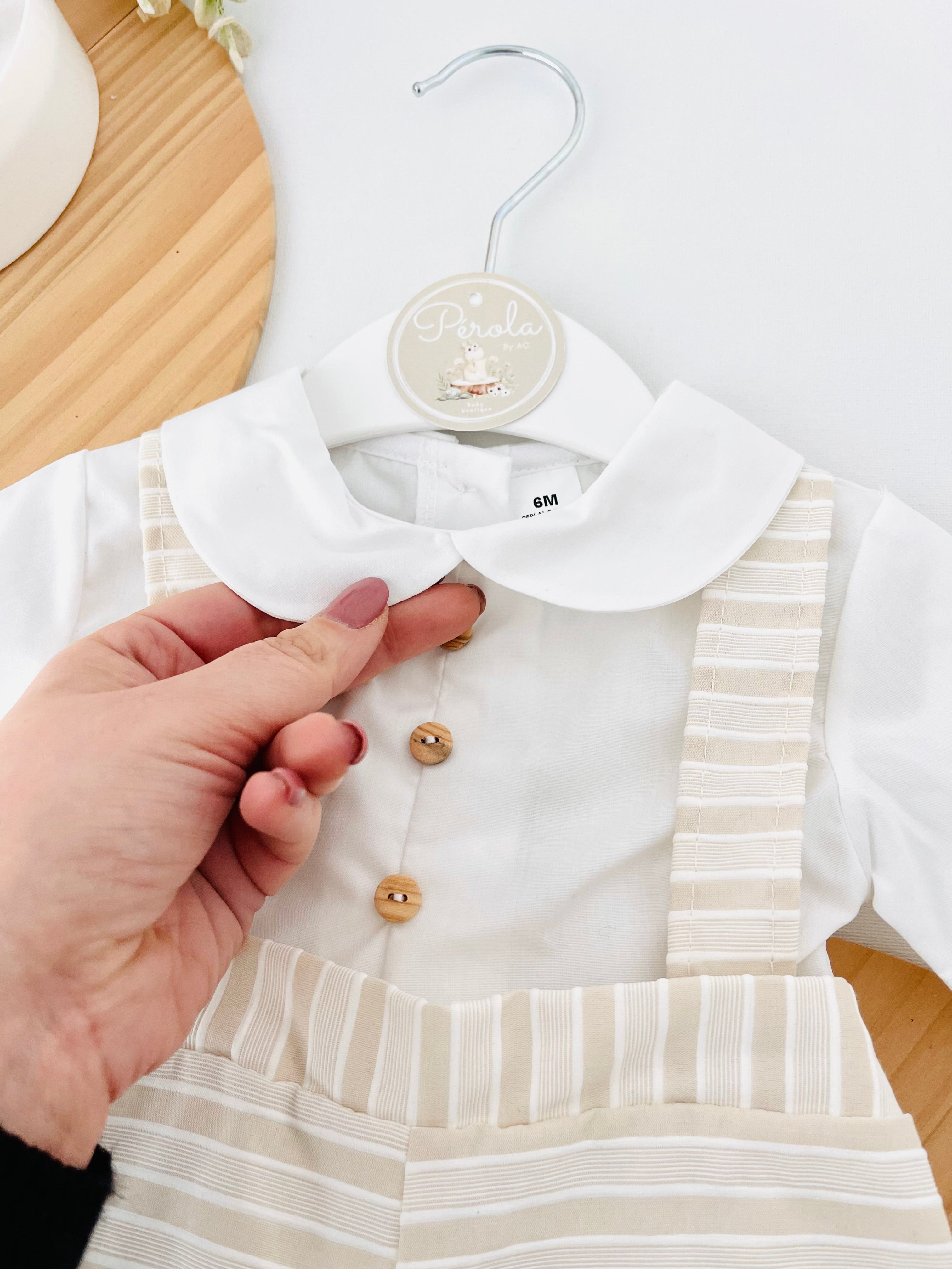 Conjunto pérola menino: fofo e camisa