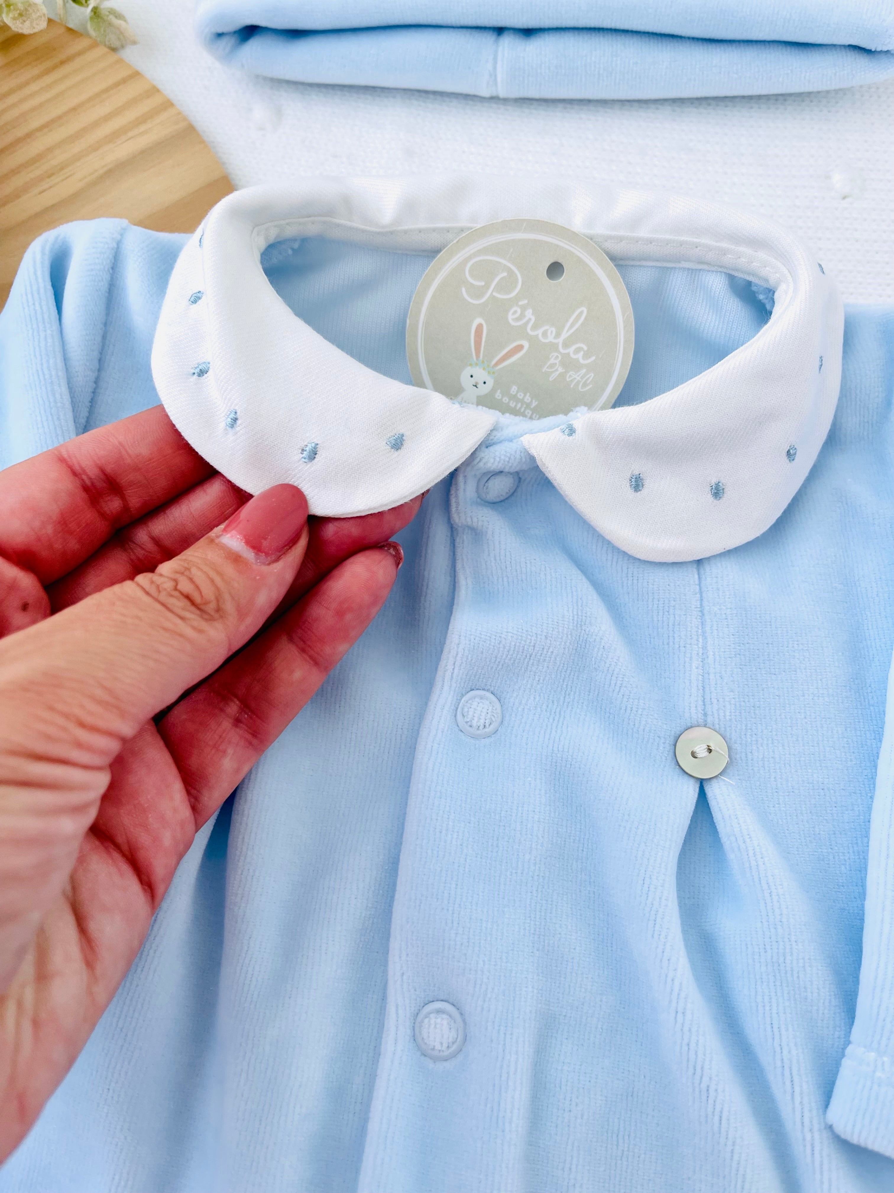 Babygrow bolinha VELUDO