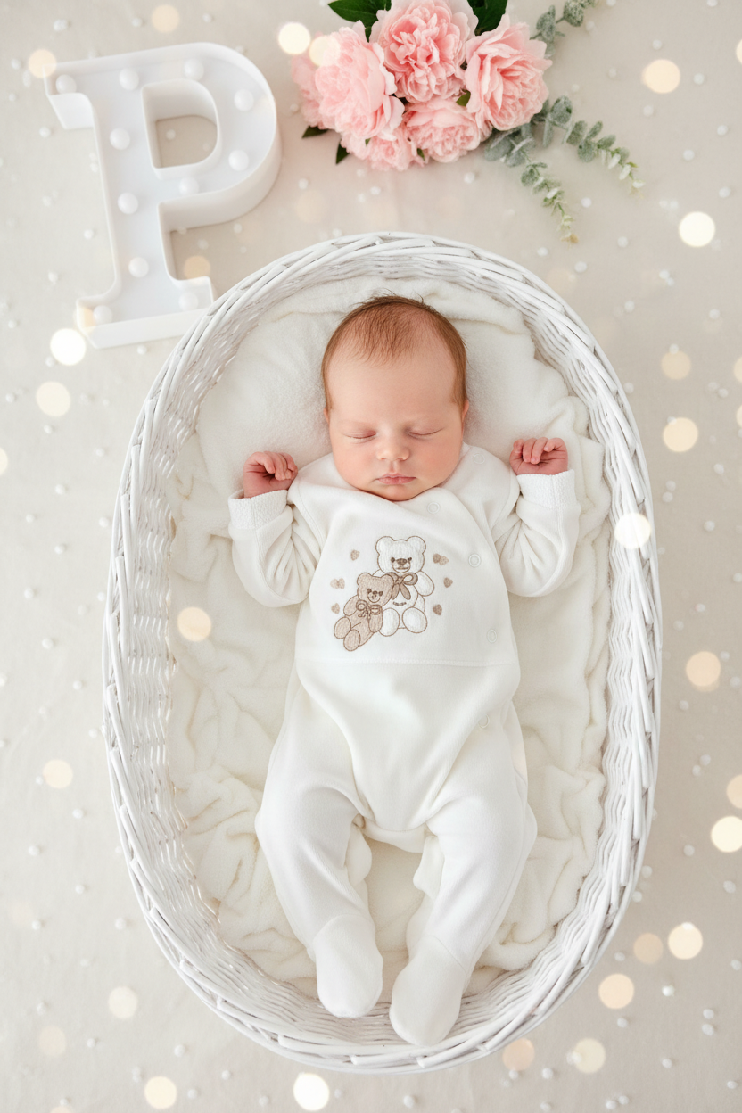 Babygrow corações em veludo