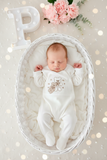 Babygrow corações em veludo