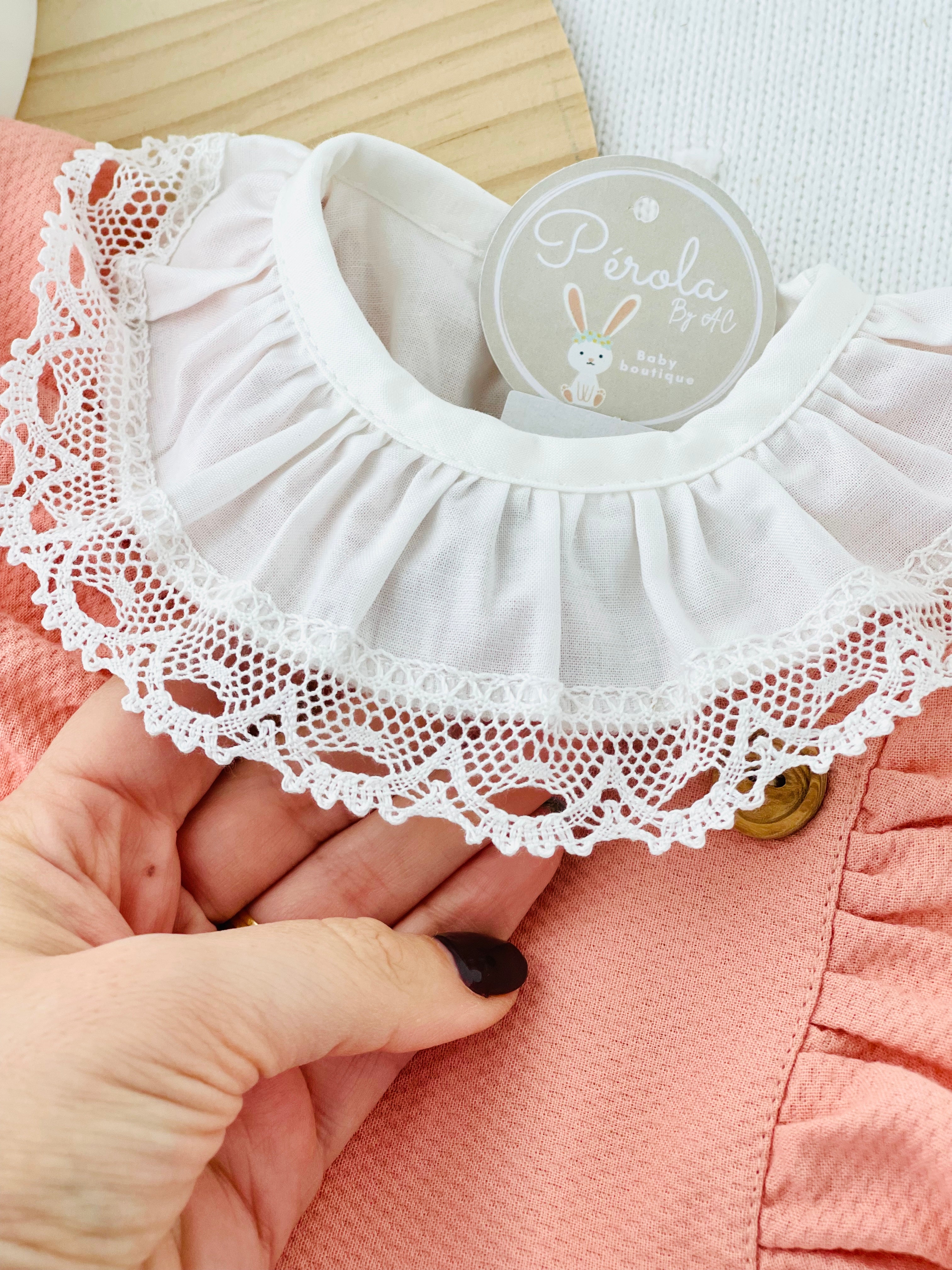 Conjunto folhinhos salmão : blusa manga comprida e fofo