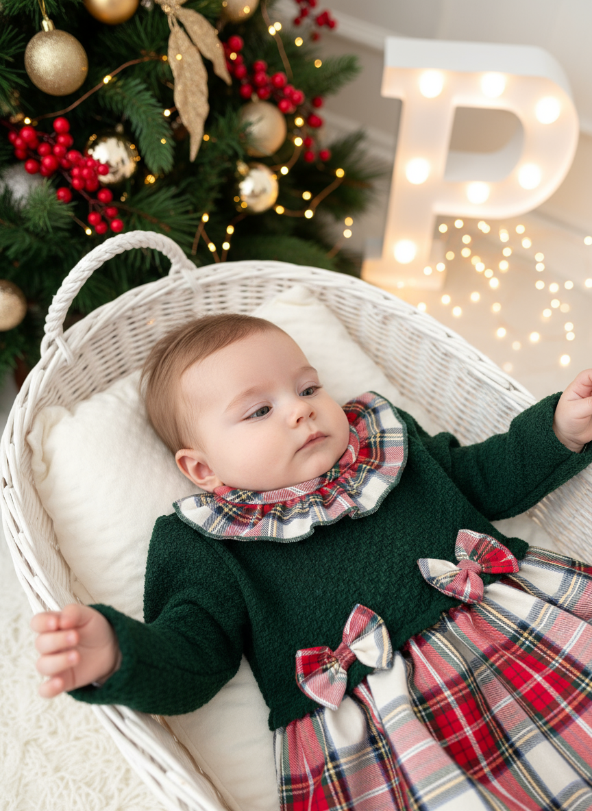 Vestido malha xadrez