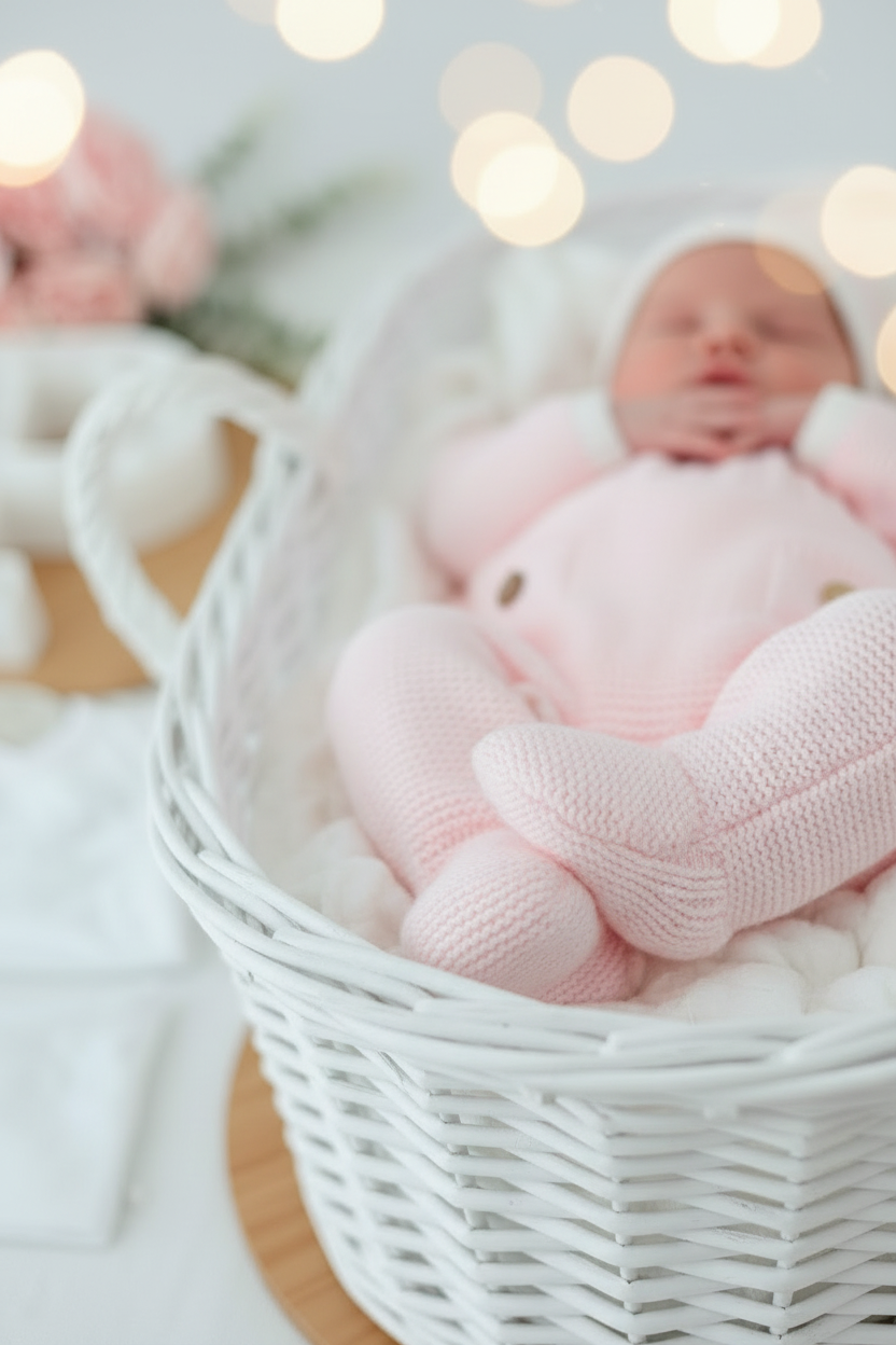 Pack saída de maternidade rosa 5 peças: body, calças, jardineiras, camisola e gorro