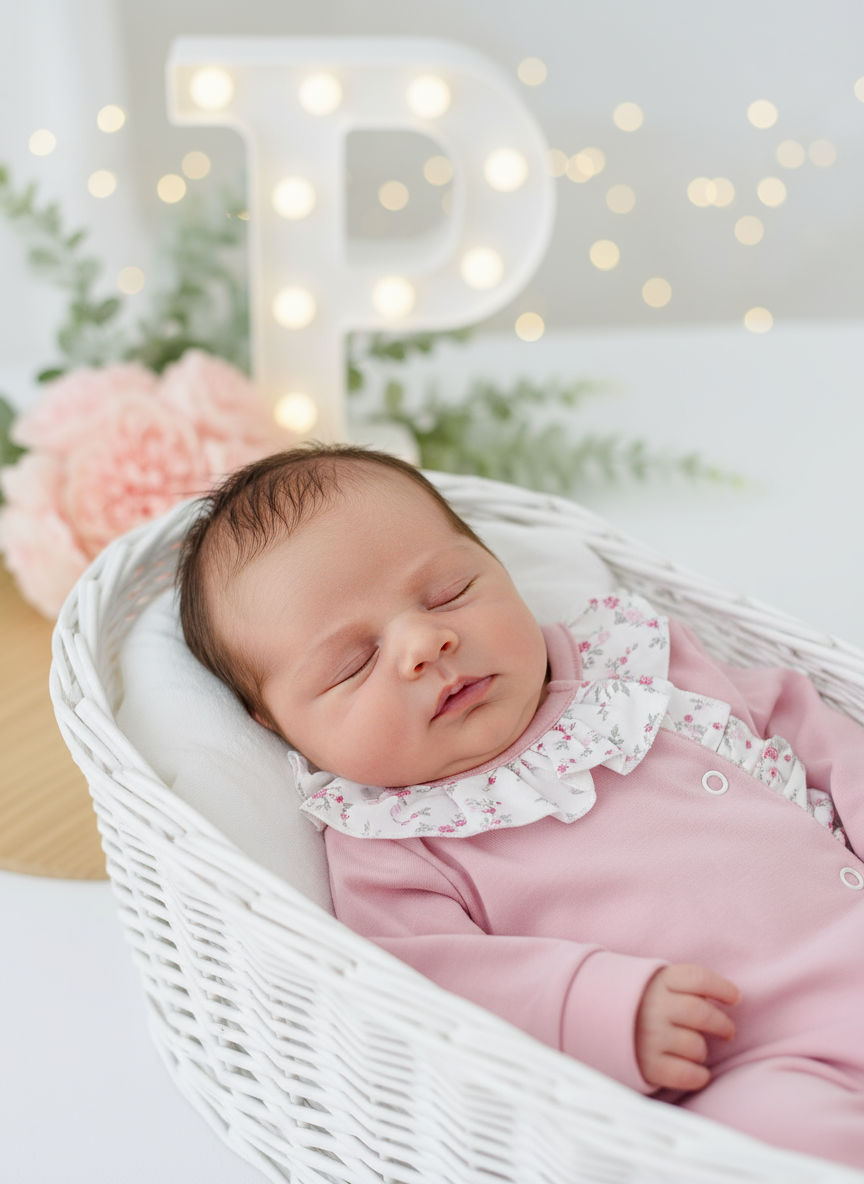 Babygrow tema flores em algodão