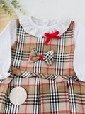 Conjunto padrão Burberry: vestido e blusa