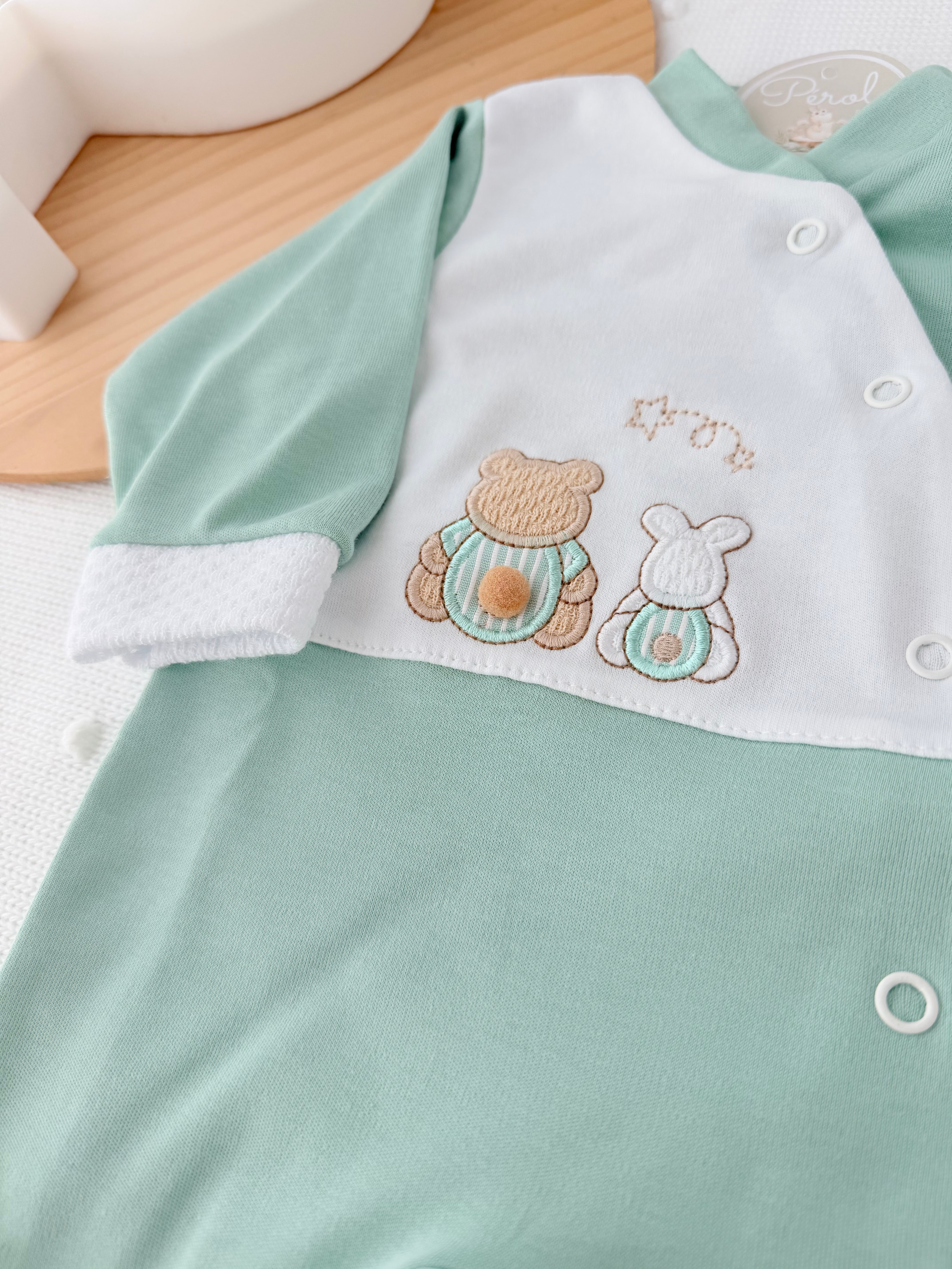 Babygrow pompom algodão