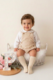 Conjunto bege: fofo e camisa