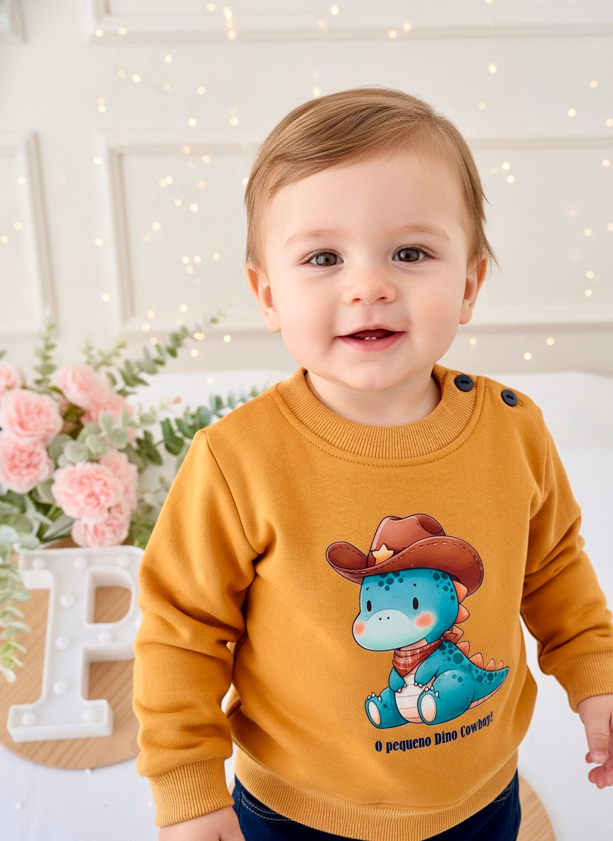 Camisola e calças de ganga: pequeno cowboy